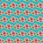 Preview: Baumwolle Druck Fiona Hewitt - Blumen - Türkis