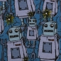 Preview: Jersey Swafing - Happy Metal by Steinbeck - Roboter - Reststück 170 cm