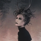 Preview: Jersey Swafing - Mystic Woods by Thorsten Berger - Panel - Frau Altrosa - Panel 6,76€
