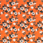 Preview: Jersey Retro Blumen - Orange - Reststück ca. 175 cm