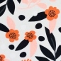 Preview: Jersey Retro Blumen - Weiß