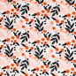 Preview: Jersey Retro Blumen - Weiß