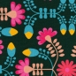 Preview: Baumwolle - Samba by Jjolijou - Blumen - Dunkelgrün