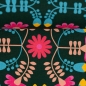 Preview: Baumwolle - Samba by Jjolijou - Blumen - Dunkelgrün