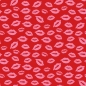 Preview: Baumwolle Popeline - Kisses - Red