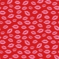 Preview: Baumwolle Popeline - Kisses - Red