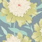 Preview: Tilda Patchwork Stoff Baumwolle - Gardenlife - Bowl Peony Grey Green