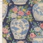 Preview: Tilda Patchwork Stoff Baumwolle - Chic Escape Flowervase Navy Blue