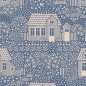 Preview: Tilda Patchwork Stoff Baumwolle - Hometown - My Neighborhood Blue