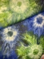 Preview: Baumwolle Patchwork - Batik - Retro Flower - Grün/Blau