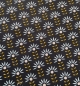 Preview: Beschichtete Baumwolle - Grafikblumen - Navi - Reststück ca.125 cm