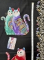 Preview: Patchwork Baumwolle - Cat-i-tude 2 - Schwarz