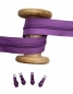 Preview: Endlosreißverschluss - Band 5 mm -  + 4 Zipper - Violett