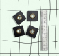Preview: Patch (Quadrat) mit Öse Messing - Schwarz