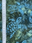 Preview: Baumwolle Patchwork - Batik - Turtles - Türkis