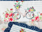 Preview: Täschchen - Fahrrad Stripes