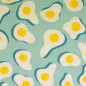 Preview: Hamburger Liebe - Sunny Side Up -  French Terry Back Side Druck - Mint - Reststück ca. 250 cm