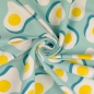 Preview: Hamburger Liebe - Sunny Side Up -  French Terry Back Side Druck - Mint - Reststück ca. 250 cm