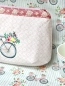 Preview: Täschchen - Fahrrad - Blümchen Rosa