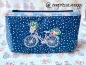Preview: Täschchen - Fahrrad - Blaue Punkte