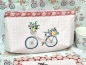 Preview: Täschchen - Fahrrad - Blümchen Rosa