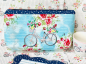 Preview: Fahrrad Mug Rug - gequiltetes Platzdeckchen - Blue