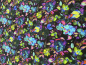 Preview: Jersey Digital Flower - Black - Reststück ca. 165 cm