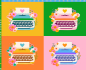 Preview: Patchwork Baumwolle - Ruby Star Society - Melody Miller - Best Day Ever - TYPEWRITER PANEL