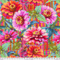 Preview: Odile Bailloeul - Patchwork Baumwolle - Quilting Backing Fabric - ÜBERBREITE 274 cm - 108´ - Festival - Giant Zinnias - Pink