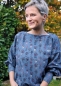 Preview: Swafing Sweat - ALL MY FLOWERS BY LILA-LOTTA - Jeansblau