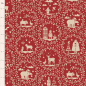 Preview: Tilda Patchwork Stoff Baumwolle - Merry Little Christmas - Paperscenes Burgundy