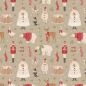 Preview: Tilda Patchwork Stoff Baumwolle - Merry Little Christmas - Winterfriends Clay - Reststück ca. 50 cm