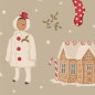 Preview: Tilda Patchwork Stoff Baumwolle - Merry Little Christmas - Winterfriends Clay - Reststück ca. 50 cm