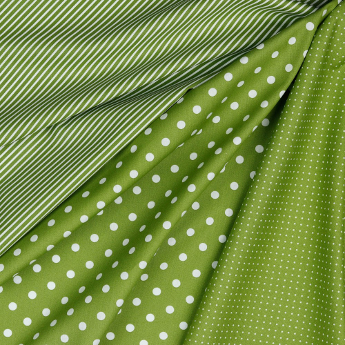 Preview: Baumwolle Popeline - Big Dots - Grün