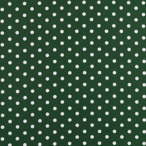 Baumwolle Popeline - Big Dots - Dunkelgrün