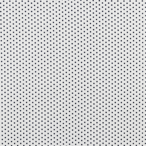 Baumwolle Popeline - Mini Stars - Weiß/Blau