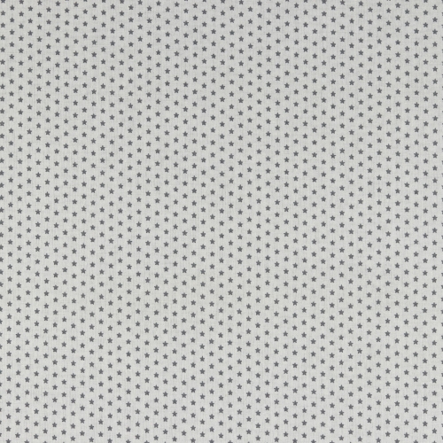 Baumwolle Popeline - Mini Stars - Weiß/Grau