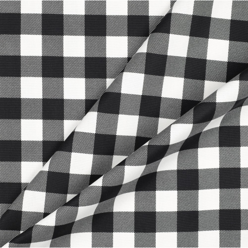 Preview: Canvas - Waterproof - Karo - Schwarz