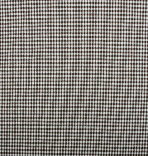 Baumwolle Webware - Vichy Karo - 5 mm - Weiß/Braun