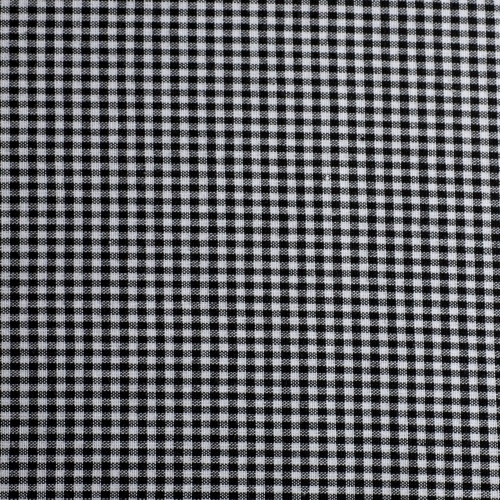 Baumwolle Webware - Vichy Karo - 5 mm - Weiß/Schwarz