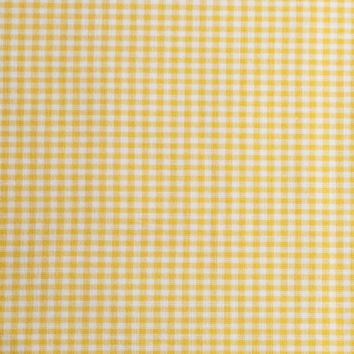 Baumwolle Webware - Vichy Karo - 5 mm - Weiß/Gelb