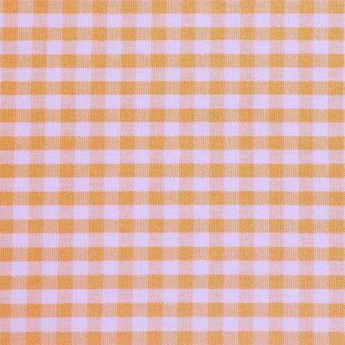 Baumwolle Webware - Vichy Karo - 5 mm - Weiß/Apricot