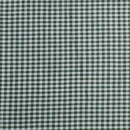 Baumwolle Webware - Vichy Karo - 5 mm - Weiß/Dunkelgrün