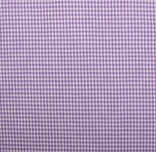 Baumwolle Webware - Vichy Karo - 5 mm - Weiß/Flieder