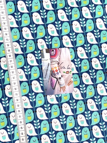 Mees&Mees für Kokka - Canvas - Cute Birds - Mint