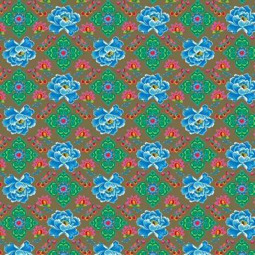 Baumwoll Popeline Peonia Green