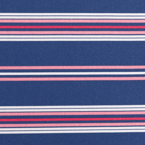 Baumwolle - Streifen - Rosa/Royal