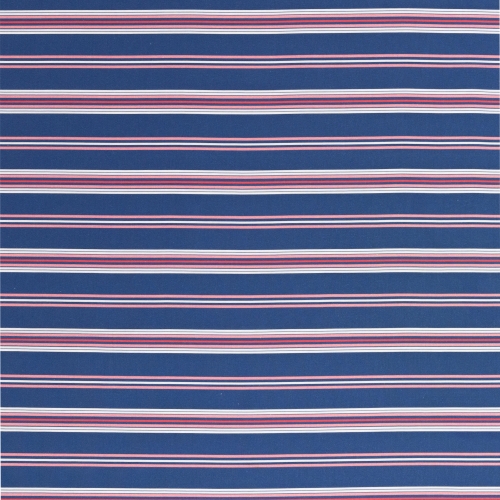 Preview: Baumwolle - Streifen - Rosa/Royal