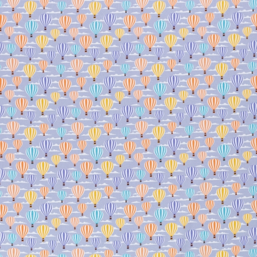 Preview: Baumwolle - Heißluftballons - Hellblau