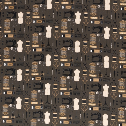 Preview: Baumwolle - Nähutensilien - Khaki